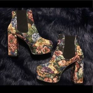 Floral booties